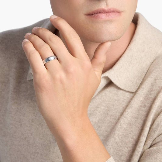 Carave Paris Polished Groove Wedding Band Ring