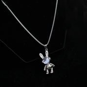 Sterling Silver Cute Bunny Pendant Necklace