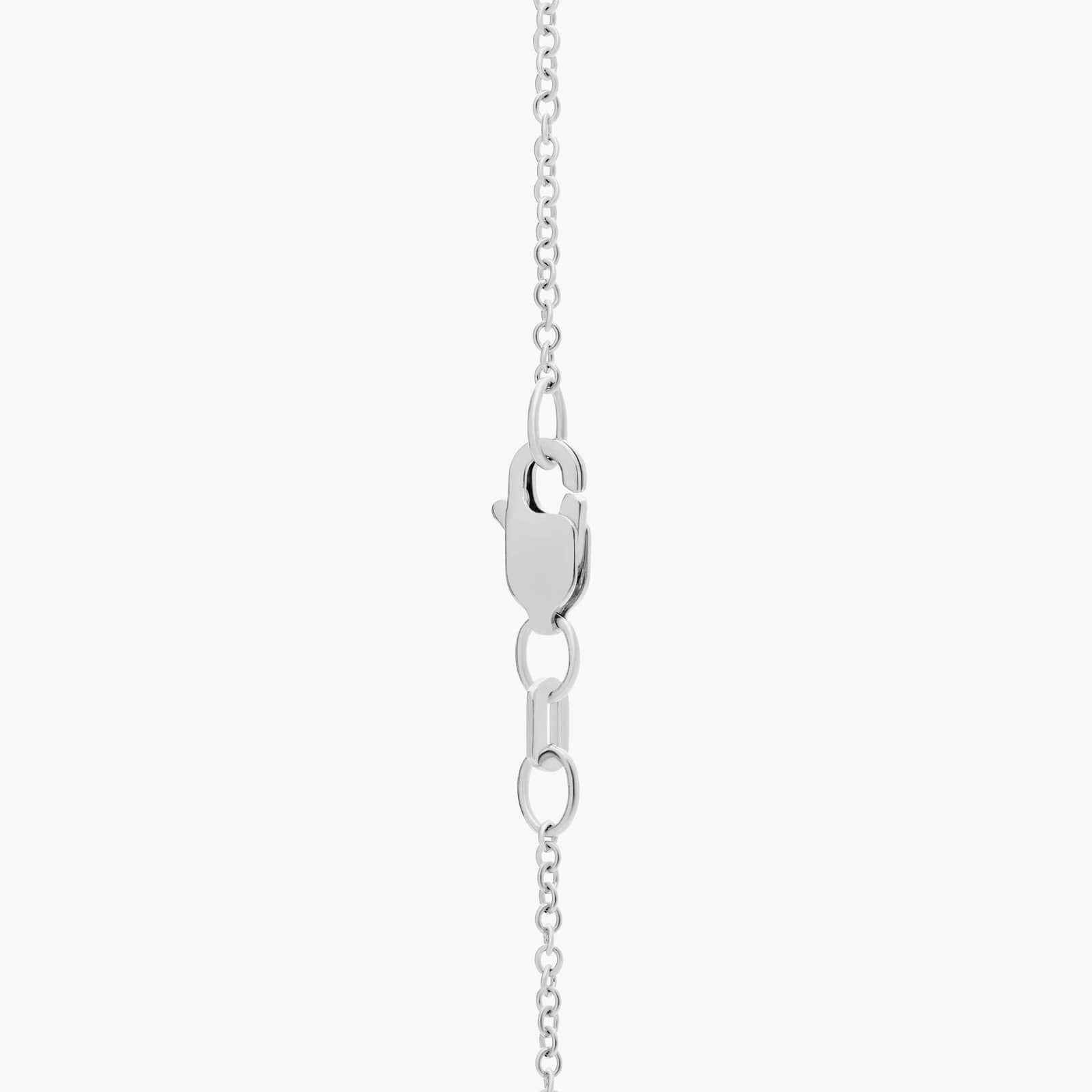 Sterling Silver Citrine Diamond Halo Pendant Chain Necklace