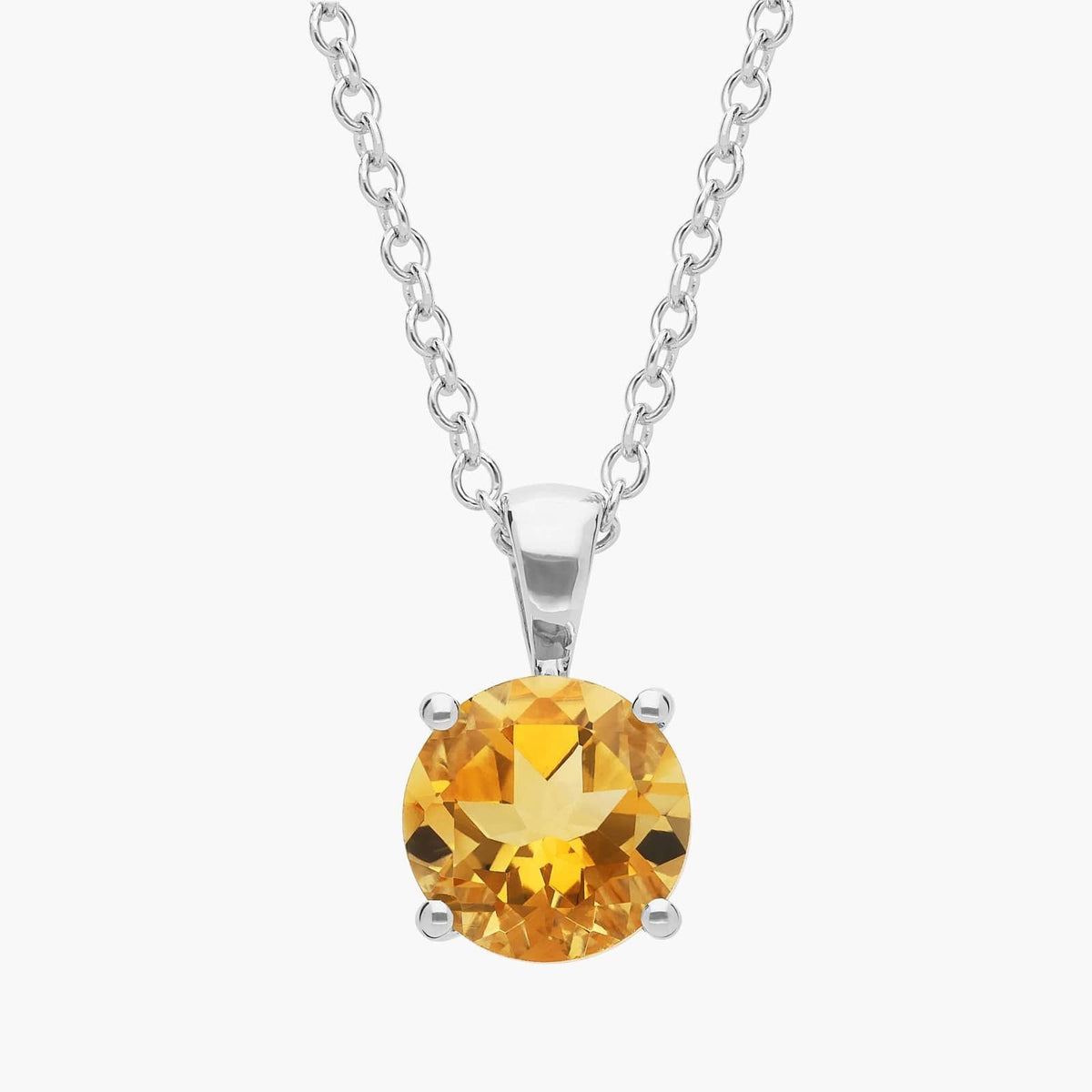 Carave Paris Golden Citrine Halo Pendant Necklace