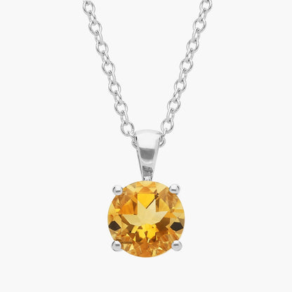 Carave Paris Golden Citrine Halo Pendant Necklace