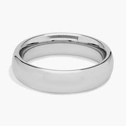 Sterling Silver Wide High Polish Comfort Fit Band Ring