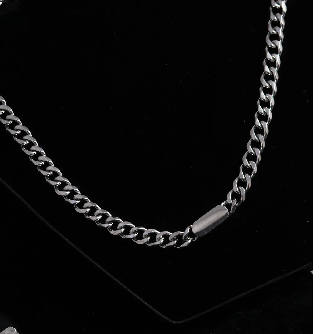 Sterling Silver Classic Curb Chain Necklace for Men