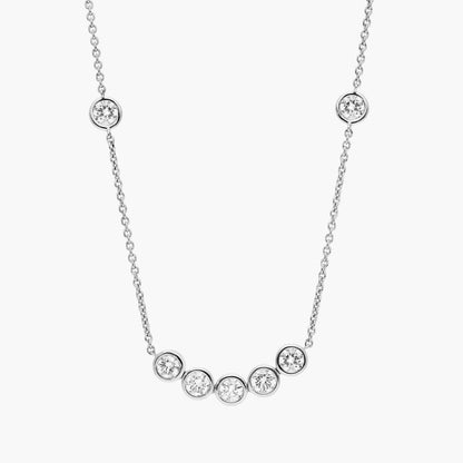 Carave Paris Bezel Diamond Cluster Station Necklace