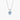 Carave Paris Emerald Cut Aquamarine Solitaire Pendant Necklace