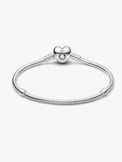 Sterling Silver Heart Clasp Snake Chain Bracelet
