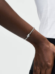 Sterling Silver Heart Clasp Snake Chain Bracelet