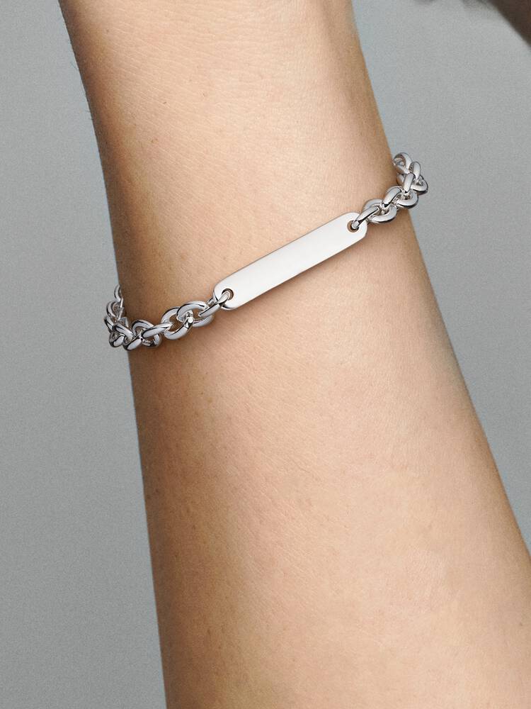 Sterling Silver ID Chain Bracelet