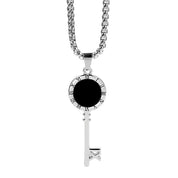 Sterling Silver Minimal Key Pendant Chain Necklace