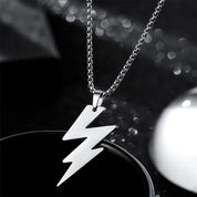 Sterling Silver Lightning Bolt Pendant Necklace