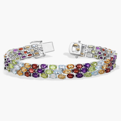 Carave Paris Multicolor Gemstone Tennis Bracelet
