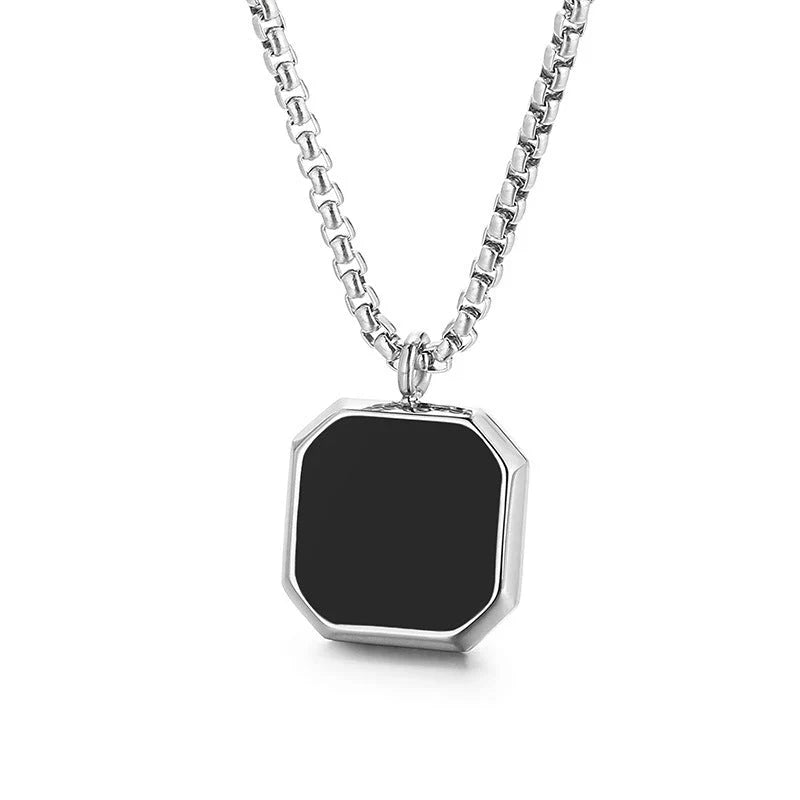 Carave Paris Octagon Black Onyx Pendant Necklace