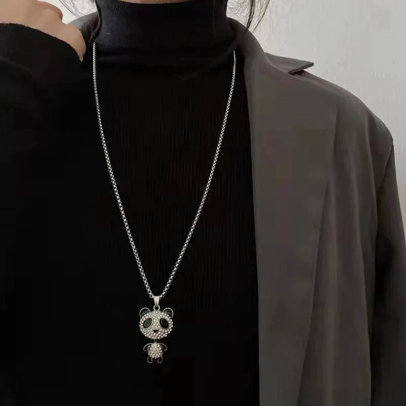 Carave Paris Pavé Panda Pendant Necklace