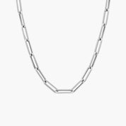 Sterling Silver Paperclip Link Chain Bracelet