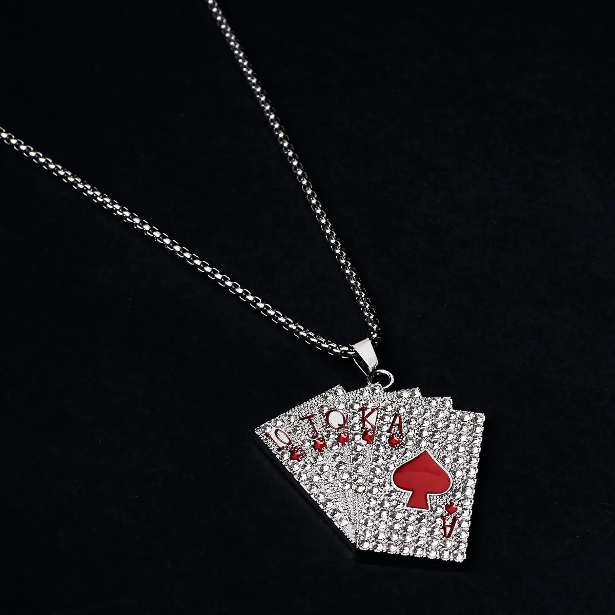 Carave Paris Royal Flush Card Pendant Necklace
