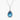 Carave Paris Blue Topaz Teardrop Halo Pendant Necklace