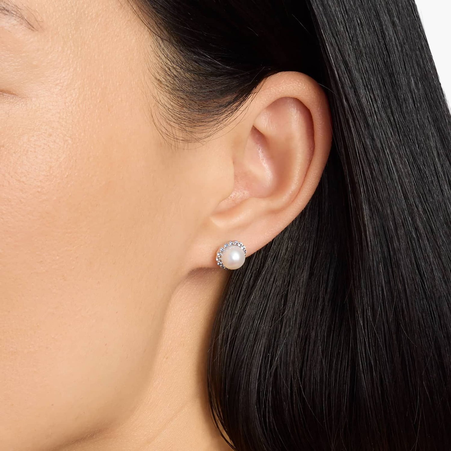Carave Paris Classic Pearl Halo Stud Earrings