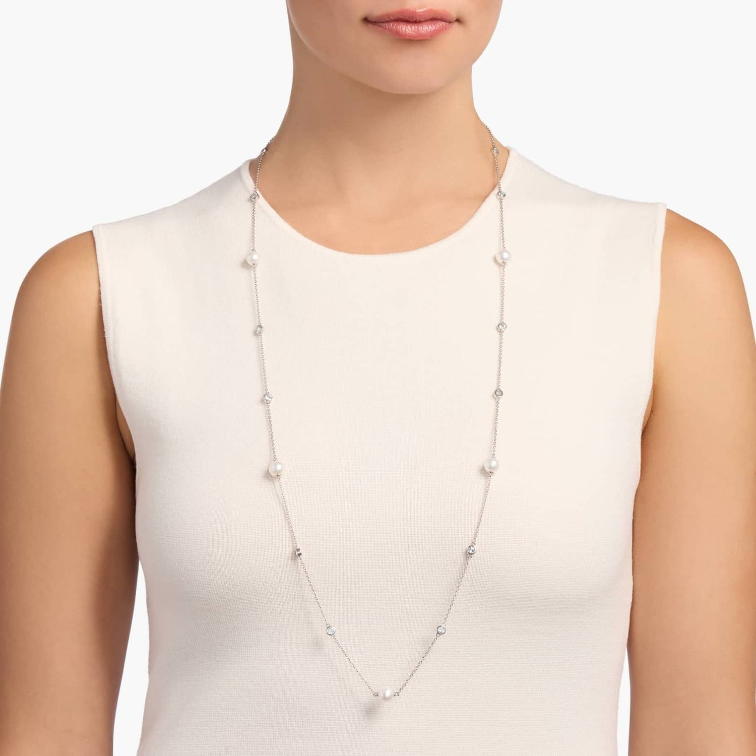 Carave Paris Layered Pearl Station Necklace
