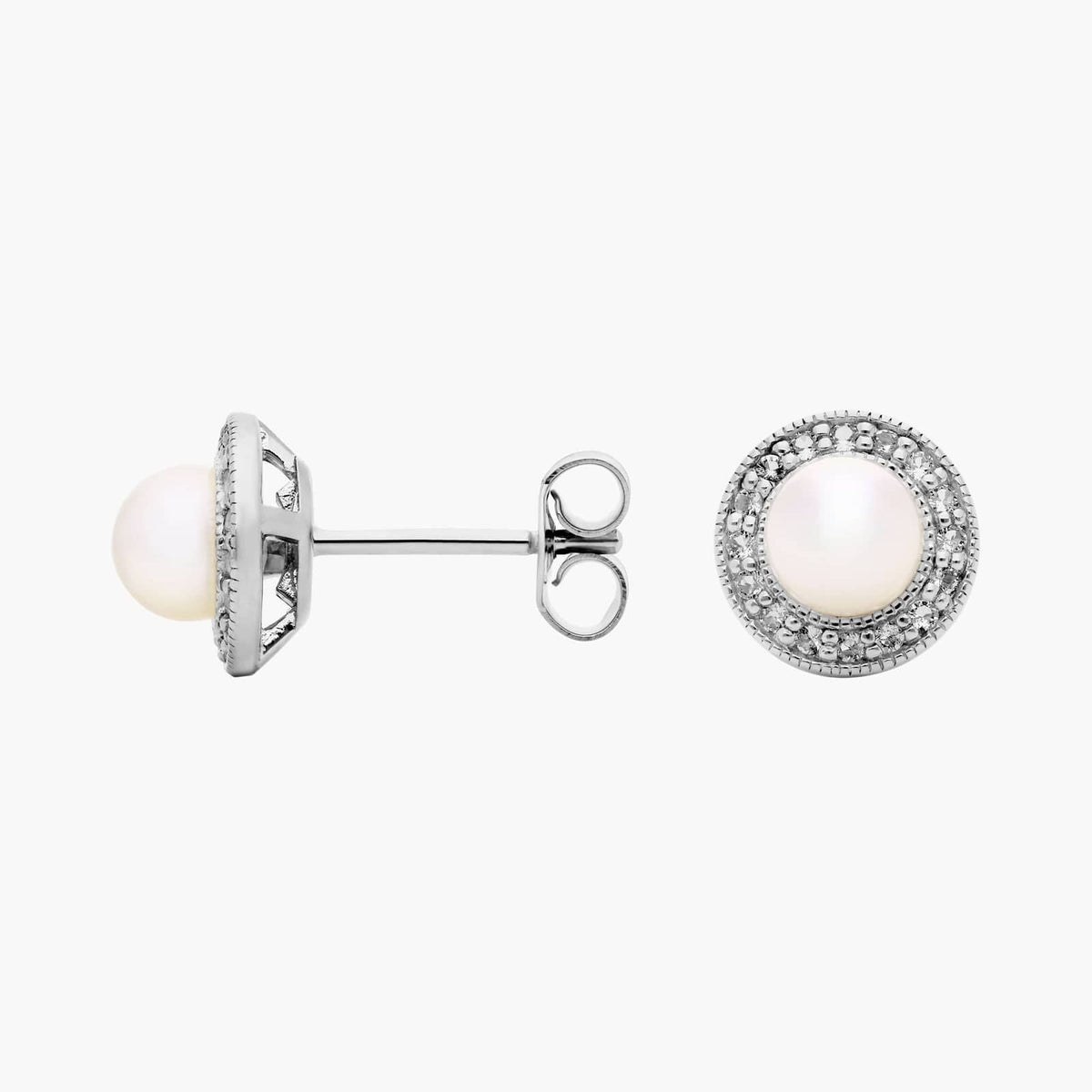 Carave Paris Pearl Halo Stud Earrings
