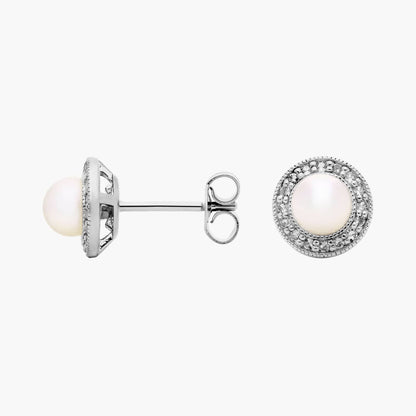 Carave Paris Pearl Halo Stud Earrings