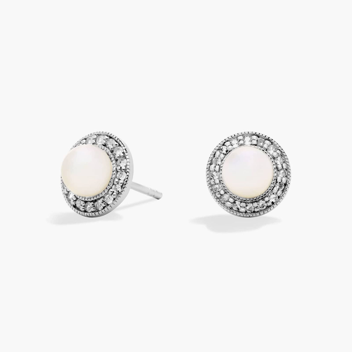 Carave Paris Pearl Halo Stud Earrings