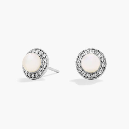 Carave Paris Pearl Halo Stud Earrings