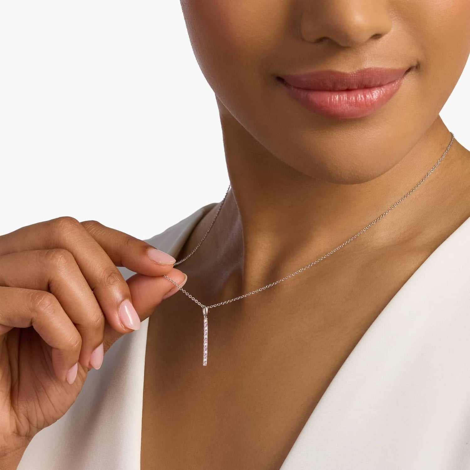 Carave Paris Diamond Bar Pendant Necklace