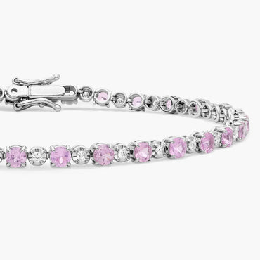 Carave Paris Pink Sapphire Tennis Bracelet