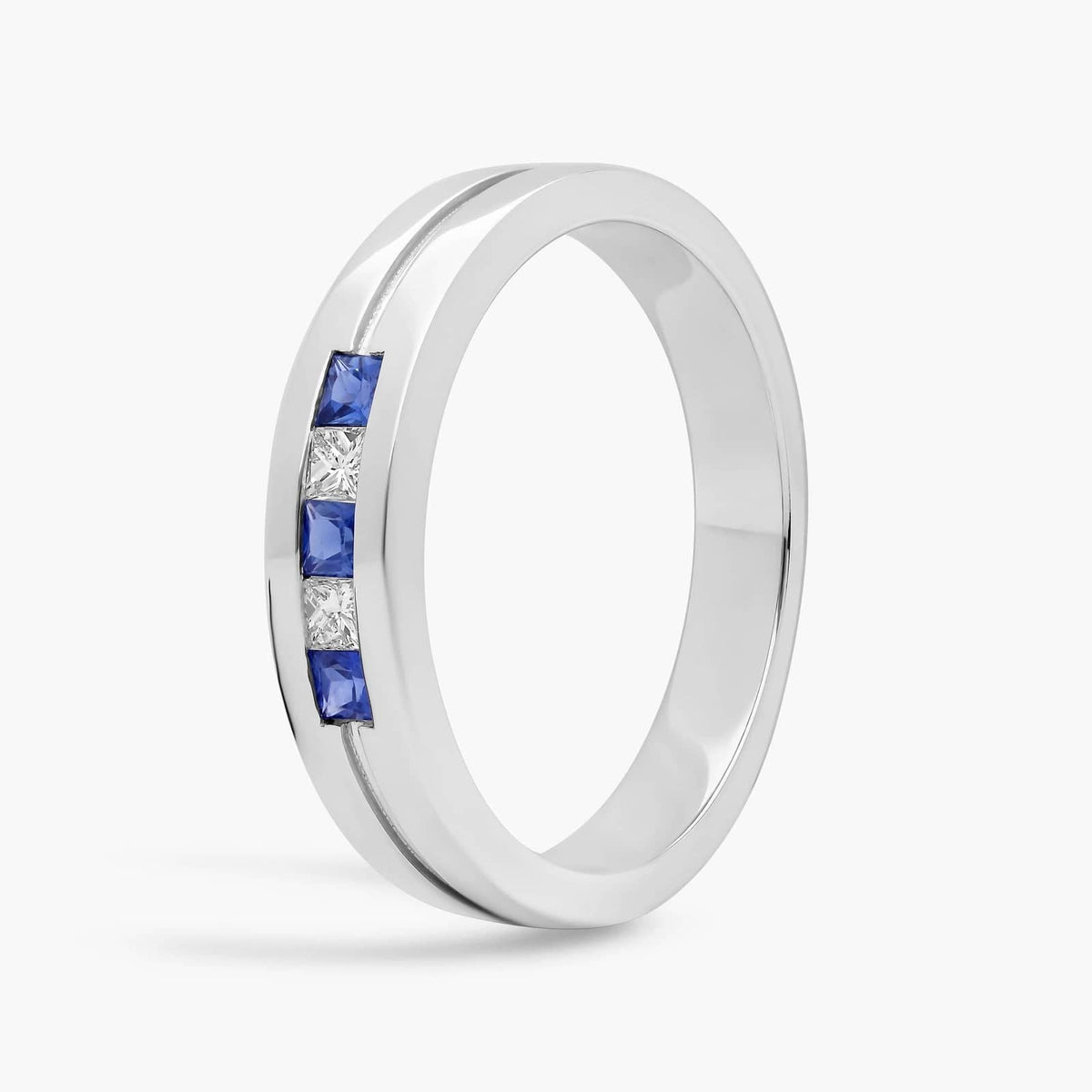 Carave Paris Blue Sapphire Channel Set Wedding Band Ring