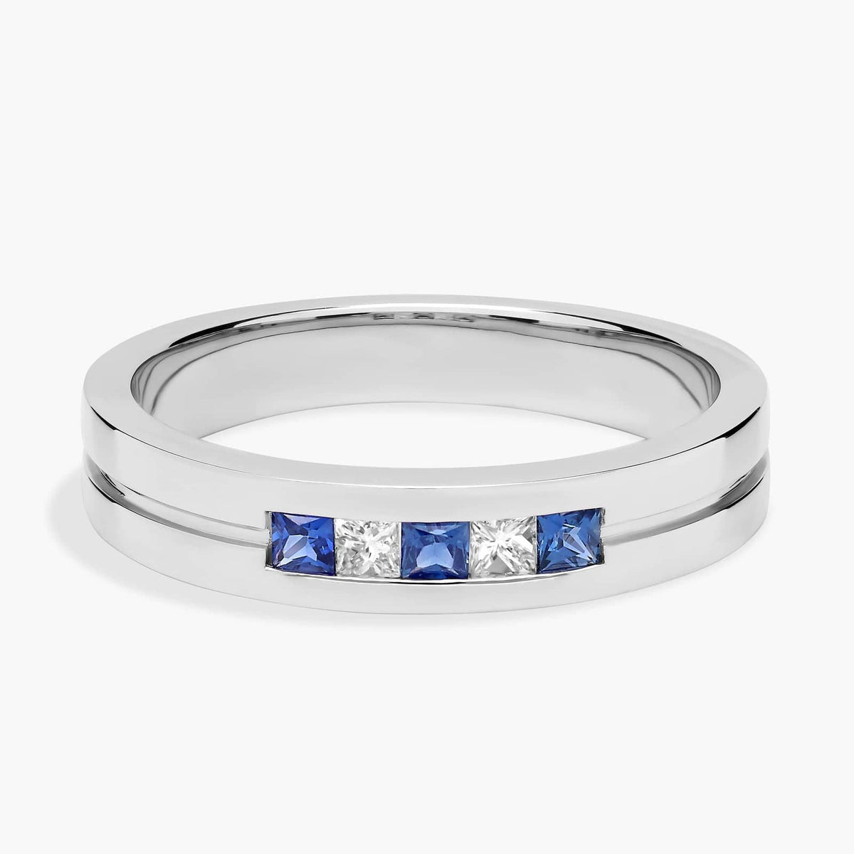 Carave Paris Blue Sapphire Channel Set Wedding Band Ring