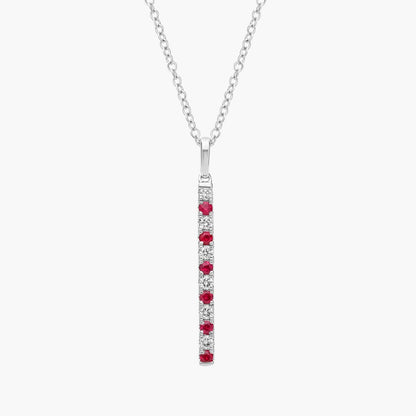 Carave Paris Ruby Bar Pendant Necklace  Short Description
