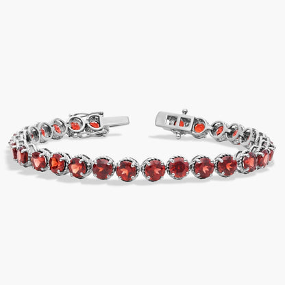 Carave Paris Red Gemstone Tennis Bracelet