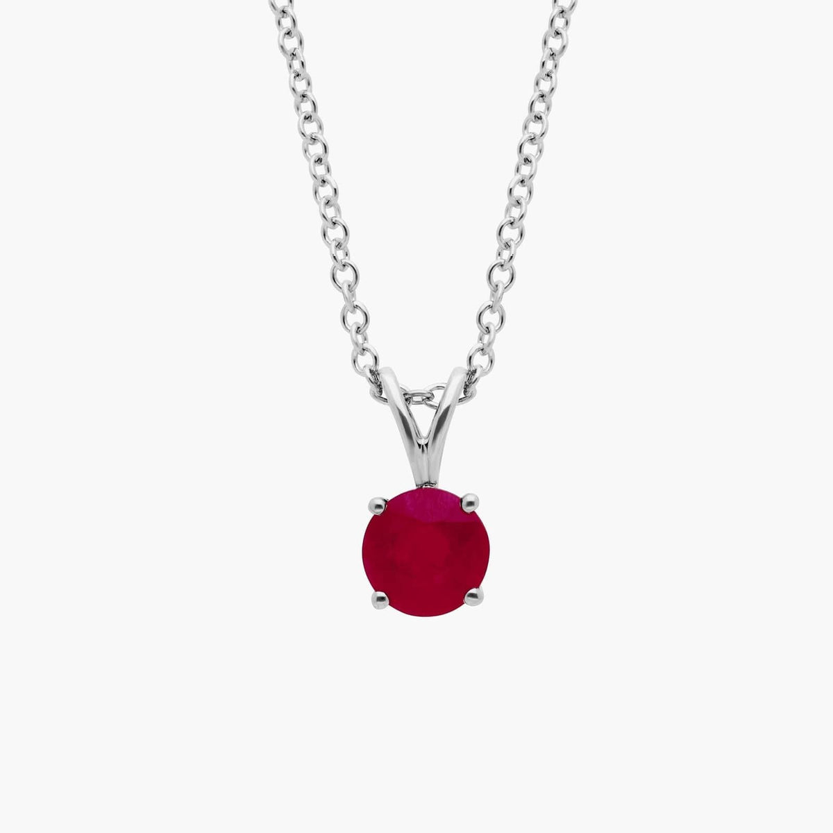 Carave Paris Ruby Red Solitaire Pendant Necklace