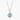 Carave Paris Aquamarine Rope Halo Solitaire Pendant Necklace
