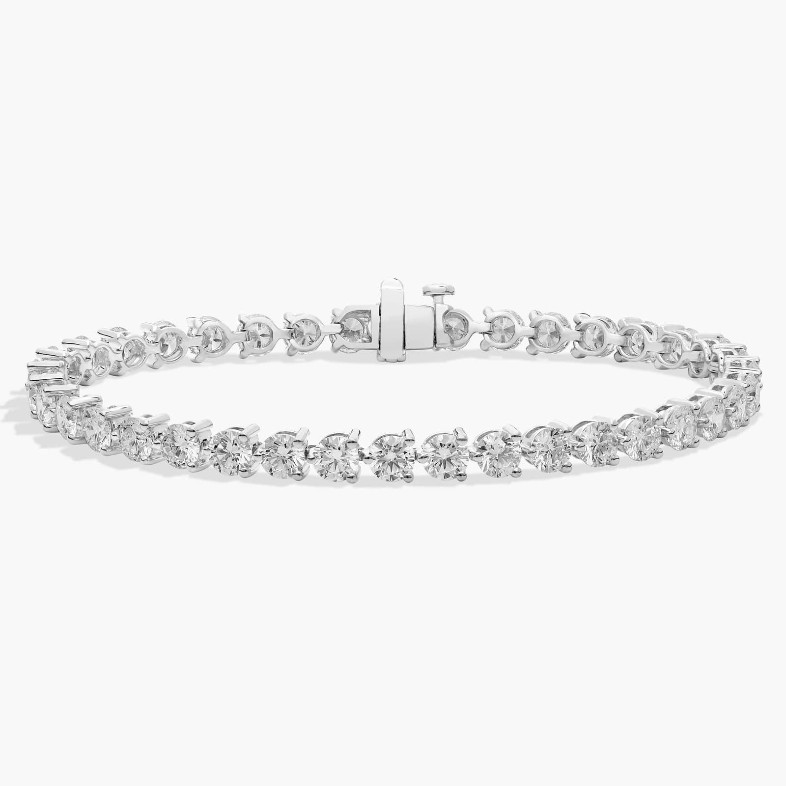 Sterling Silver Round Diamond Tennis Bracelet
