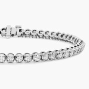 Sterling Silver Round Diamond Tennis Bracelet