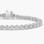Sterling Silver Round Diamond Tennis Bracelet