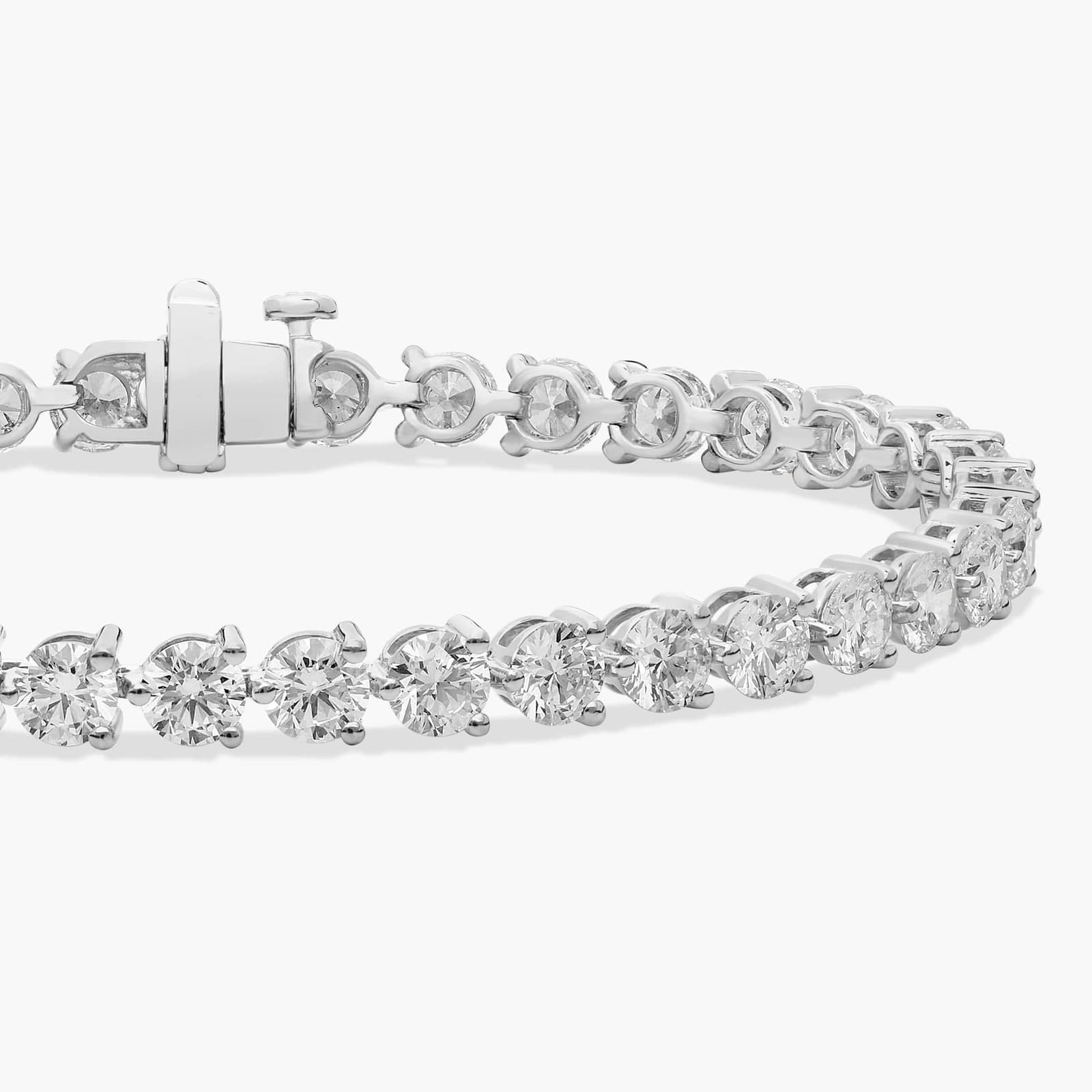 Sterling Silver Round Diamond Tennis Bracelet