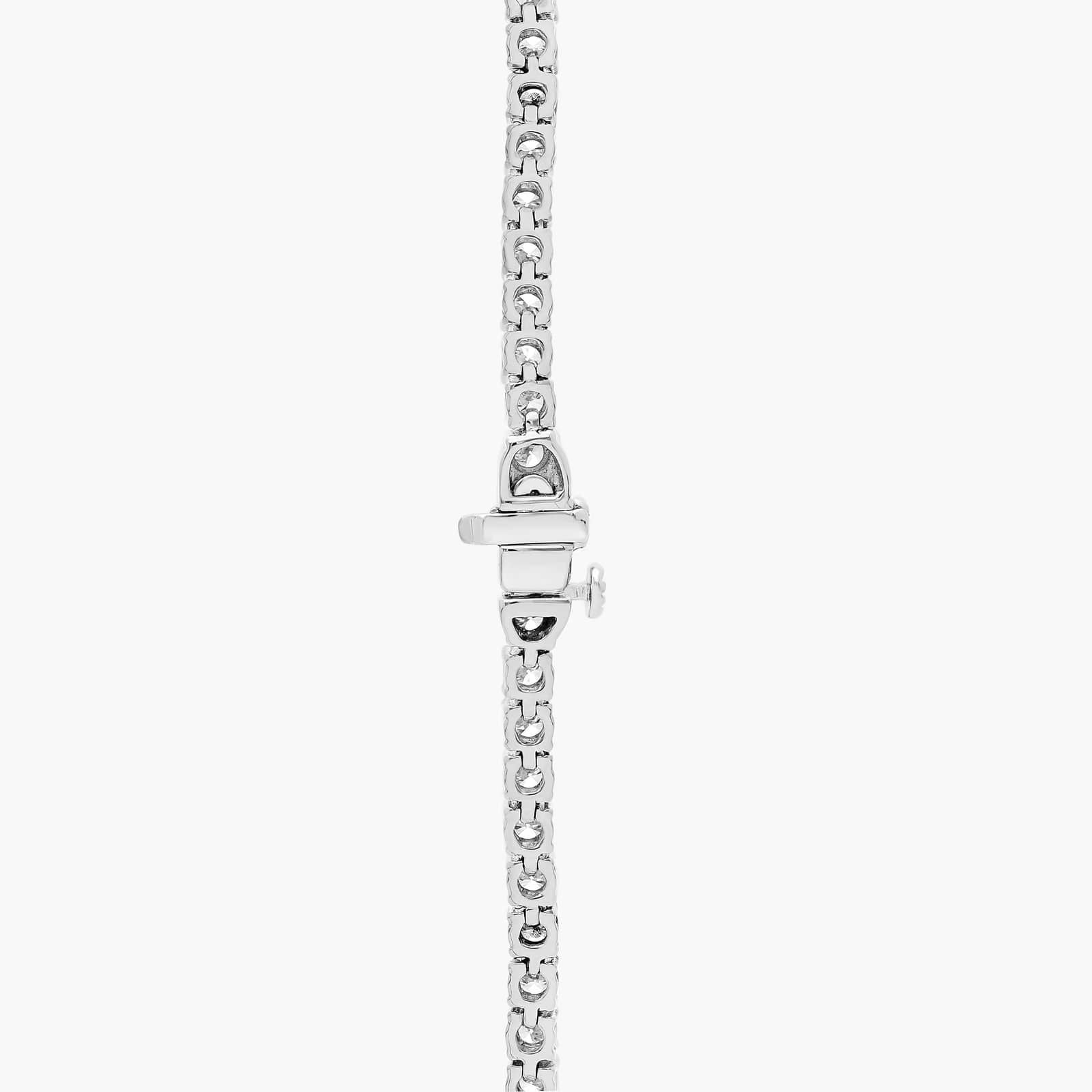 Sterling Silver Round Diamond Tennis Necklace