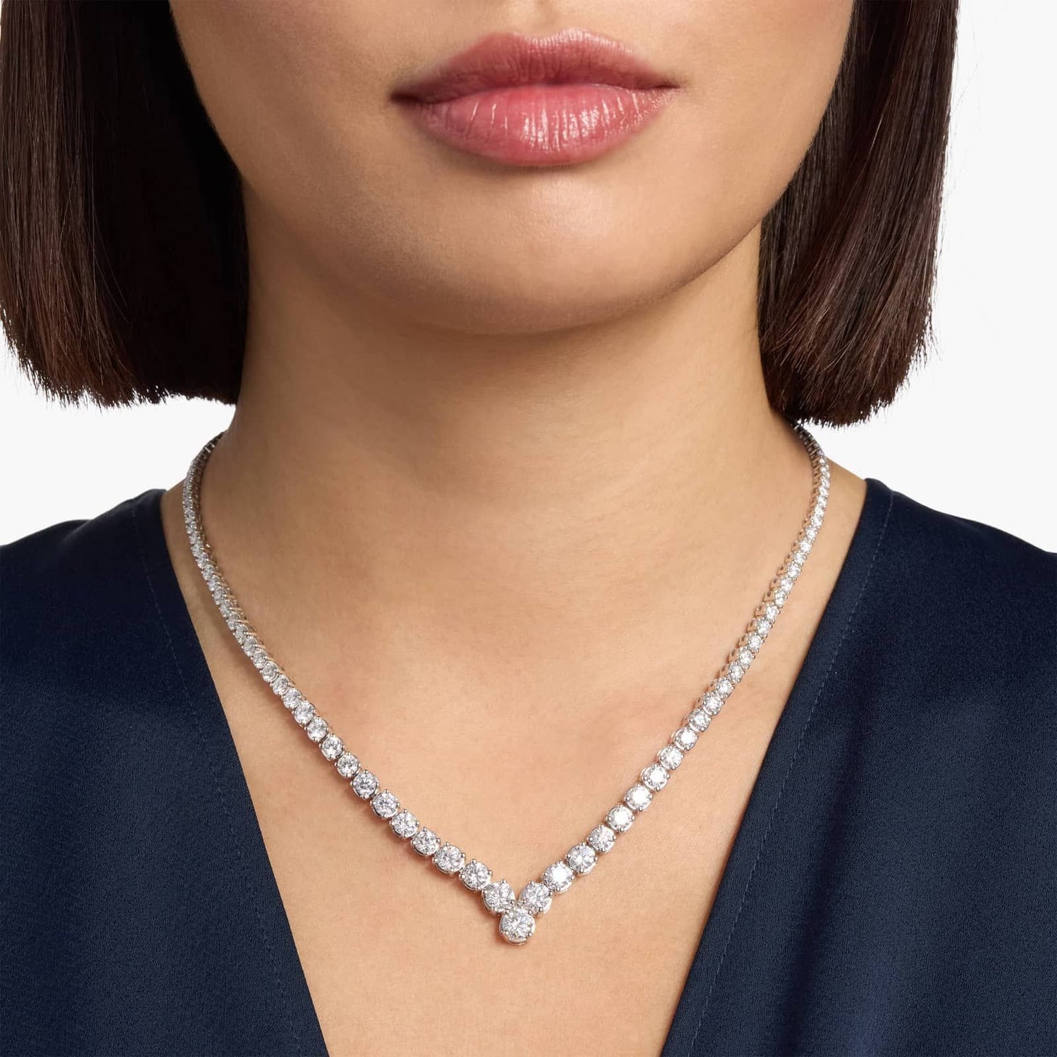 Carave Paris Diamond V Tennis Necklace