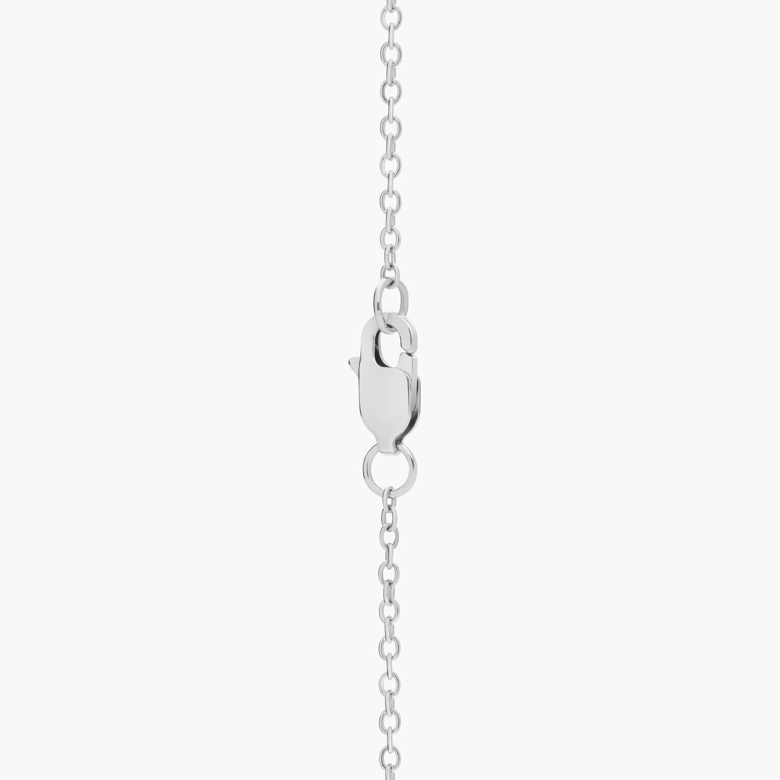 Sterling Silver Round Opal Rope Border Pendant Necklace