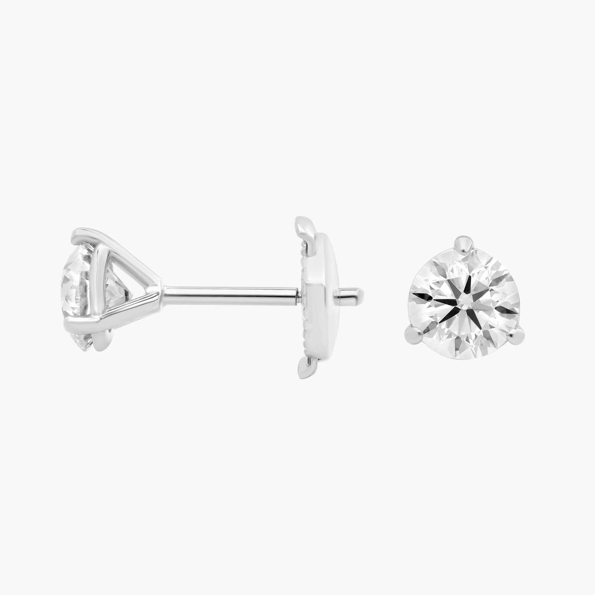 Carave Paris Round Solitaire Diamond Stud Earrings