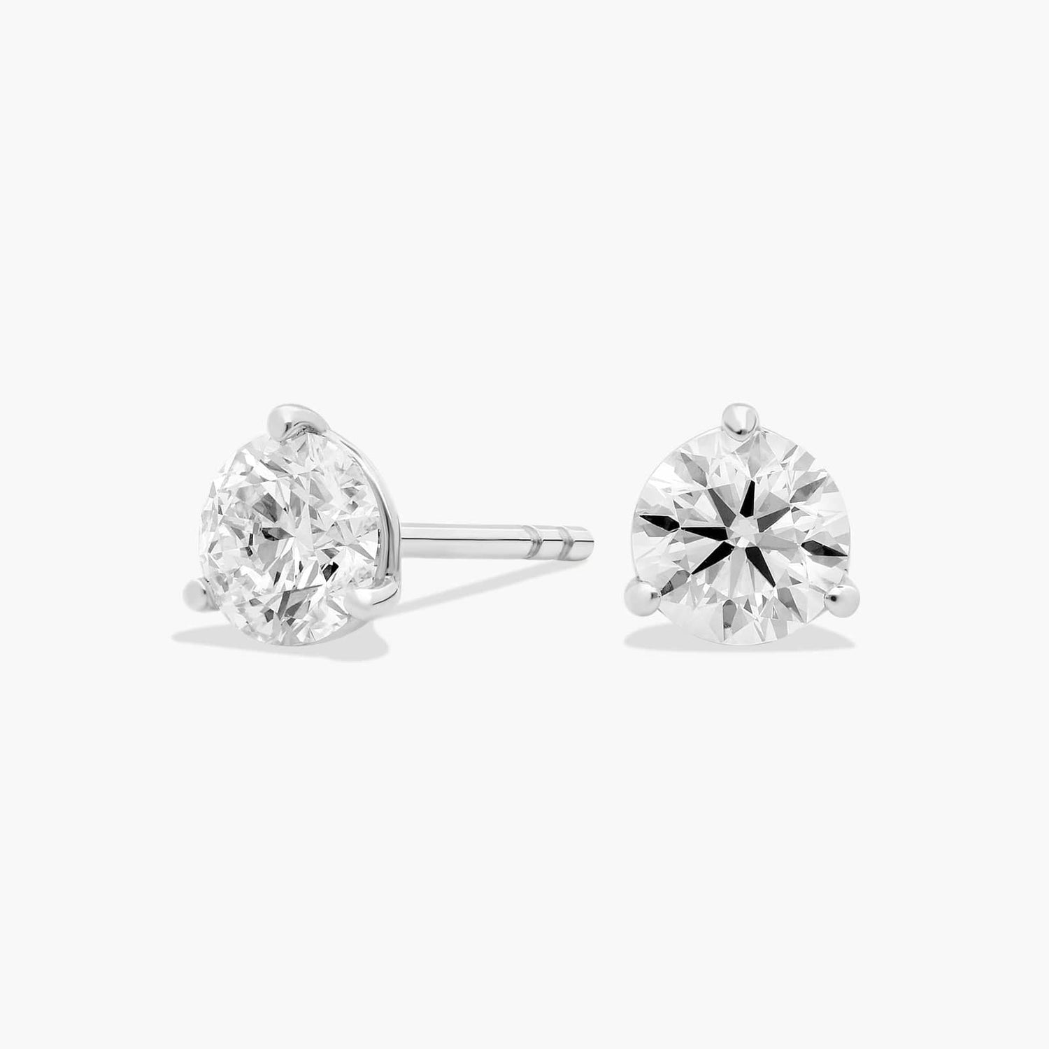 Carave Paris Round Solitaire Diamond Stud Earrings