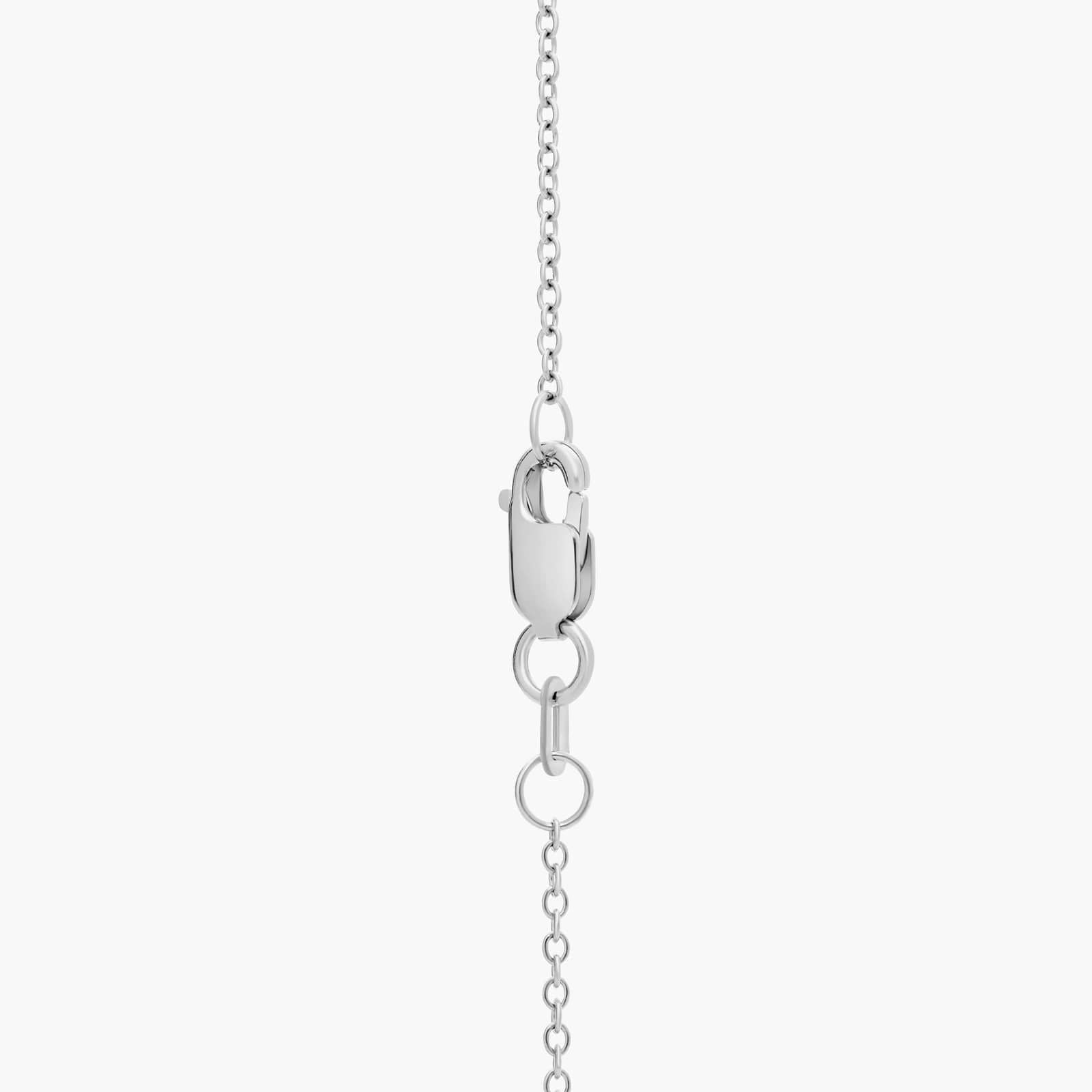 Sterling Silver Ruby Diamond Halo Pendant Chain Necklace