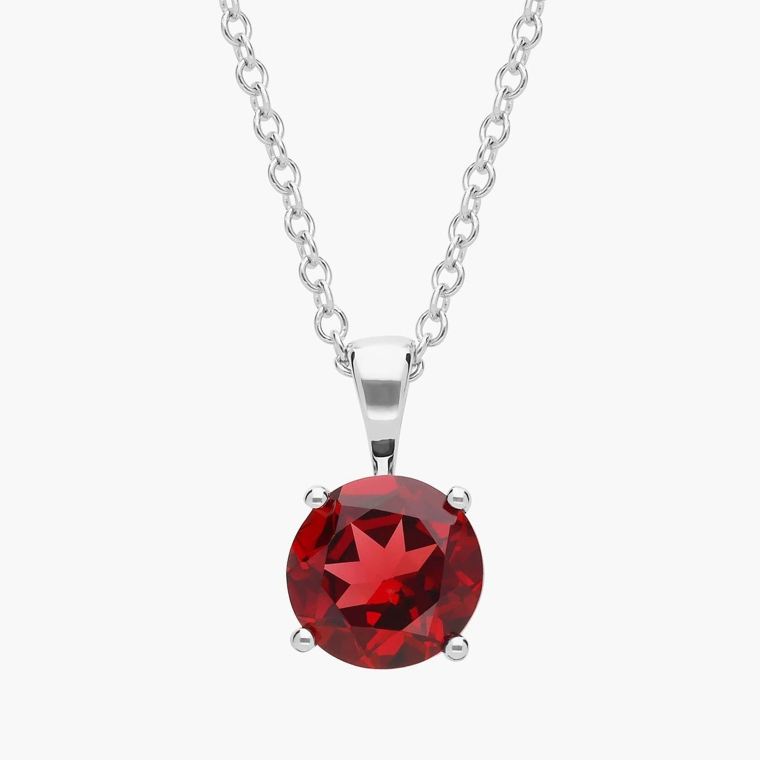 Carave Paris Garnet Solitaire Pendant Necklace