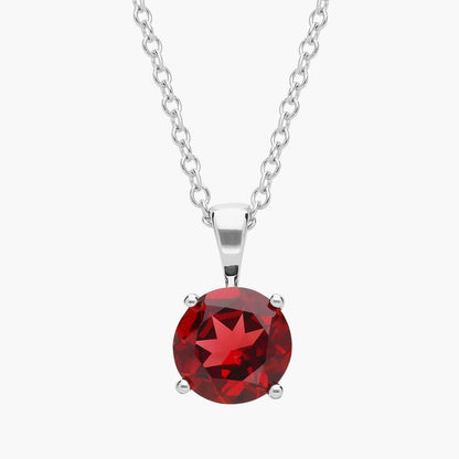 Carave Paris Garnet Solitaire Pendant Necklace