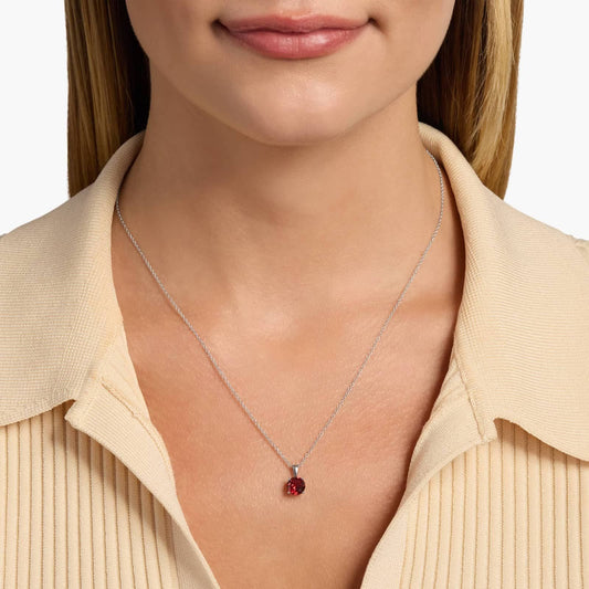 Carave Paris Garnet Solitaire Pendant Necklace