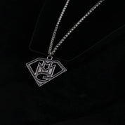 Sterling Silver Shield Initial Pendant Necklace