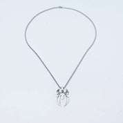 Sterling Silver Spider Symbol Pendant Chain Necklace
