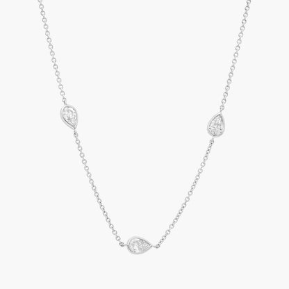 Carave Paris Bezel Diamond Station Necklace